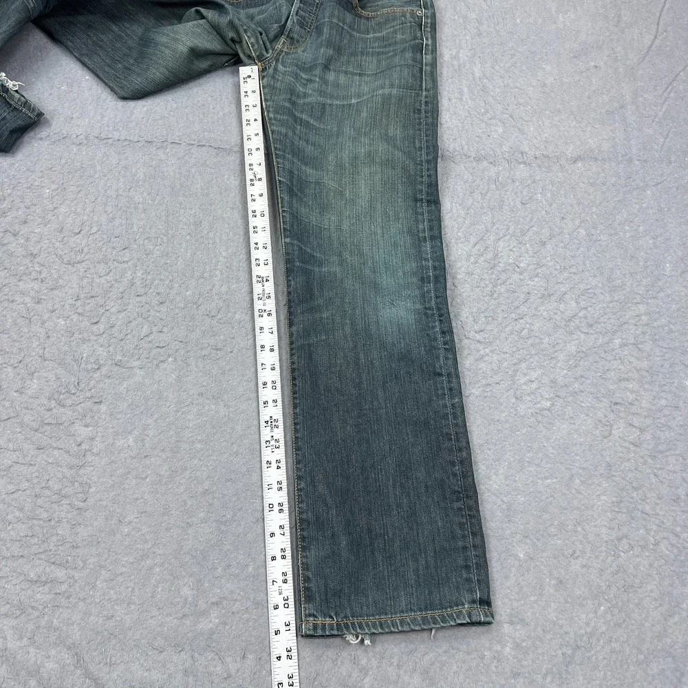 Levis 501 Jeans Men's 32x32 Blue Dark Wash Denim Button Fly Straight Leg Red Tab